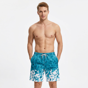 Venta caliente de los hombres pantalones cortos de impresión de sublimación de encargo de los hombres al aire libre de playa parte desgaste de algodón de calidad superior pantalones cortos de los hombres - Product Image 1