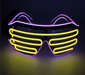 Gafas con luz LED discoteca EL persianas estroboscópicas inalámbricas KTV bar festival de música electrónica accesorios de ambiente universal - Product Image 3