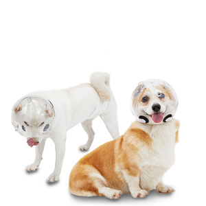 Bozal para Perro Ajustable Transparente con Diseño Hueco, Cubrecabeza Anti-Mordeduras y Anti-Ladridos, Máscara Transpirable para Baño y Recorte de Uñas - Product Image 1