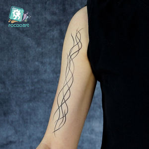 Últimas pegatinas <span class=keywords><strong>de</strong></span> tatuajes temporales impermeables A5 para brazo y cuerpo <span class=keywords><strong>de</strong></span> <span class=keywords><strong>hombre</strong></span>, en color negro - Product Image 6