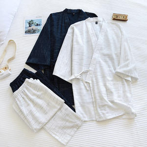 <span class=keywords><strong>Pigiama</strong></span> Estivo Primaverile da <span class=keywords><strong>Uomo</strong></span> <span class=keywords><strong>Taglie</strong></span> <span class=keywords><strong>Forti</strong></span>, Casual, Termico, Traspirante, Stampato, Set Kimono, Abbigliamento da Notte in Cotone, Camicia da Notte per Esterno - Product Image 2