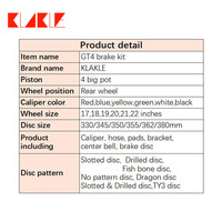 KLAKLE-Kit étrier de frein GT4, 20 pouces, pour RANGE ROVER SPORT (L320) 2005-2013