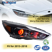 Phares LED adaptés aux FORD Focus 15-18, version américaine modifiée, ensemble de phares RS, lentille LED noire fumée, feux de jour