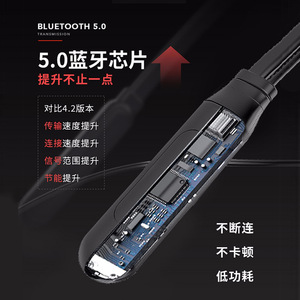 Auriculares Deportivos Inalámbricos con Banda para el Cuello, Bluetooth 5.1, Control Táctil Metálico, Carga Tipo C, Micrófono Dinámico - Product Image 1