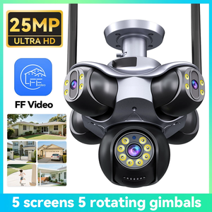Telecamera IP Wi-Fi 20MP 5PTZ con Controllo App, Rotazione a 360°, Sirena Integrata, Archiviazione Cloud, Visione Notturna a Colori, Telecamera di Sicurezza per Esterni - Product Image 2