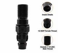Adaptateur de foret diamanté à serrage rapide Tengrui DDBI, filetage de précision 1-1/4"-7 UNC mâle vers 1/2" BSP femelle, en acier allié