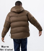Veste d'hiver classique décontractée pour hommes avec capuche résistance à l'eau chaud homme vêtements de plein air hommes grande taille manteau à capuche bouffant