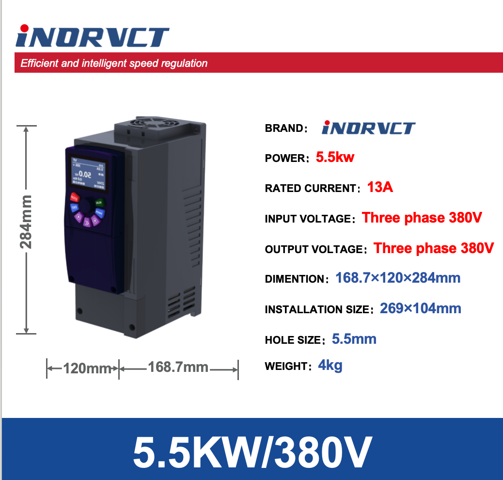 5.5KW Three Phase 380V