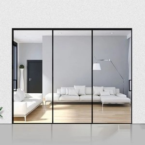 Vobo hiện đại nội thất nhôm trượt cửa kính mỏng khung đôi kính cường lực kính chống thấm nước cách âm 4 tấm cho - Product Image 1