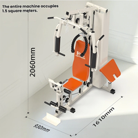 Station de musculation multifonctionnelle pour la maison, machine combinée presse à jambes et crossover avec pile de poids de 65 kg pour la musculation