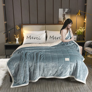 <span class=keywords><strong>Manta</strong></span> de cama de <span class=keywords><strong>invierno</strong></span> de doble cara personalizada de fábrica - Product Image 2