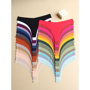 Culottes pour femmes, style V, couleurs mélangées, polyester, grande taille, sous-vêtements sans couture, confortables, vêtements intérieurs - Product Image 2