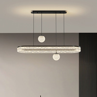 Luminaire suspendu en acrylique craquelé de style nordique de luxe pour table à manger, luminaire suspendu moderne minimaliste créatif en forme de lune