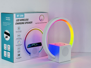 <strong>Best</strong> BT-258 Multifunction LED <strong>Desk</strong> <strong>Lamp</strong> Fast Charger <strong>Lamp</strong> Stand Atmosphere Light Wireless Charger Bluetooth Speaker - Product Image 3