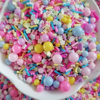 1KG DIY Garniture en argile polymère mélangée pour la Saint-Valentin, motifs Cœur rouge, Ours, Lettre, Lèvre rouge, Fleur de cerisier