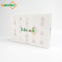 Boîtes cadeaux pliables en papier pour macarons, biscuits, desserts, baklavas, personnalisées, 30 pièces, avec logo imprimé sur feuille d'aluminium