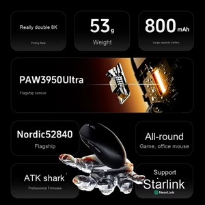 ATK Dragonfly A9Ultra <b>Wireless</b> <b>Mouse</b> USB Optical LED 30000dpi Gaming Ergonomic <b>Computer</b> Office Three Mode Black - Product Image 2