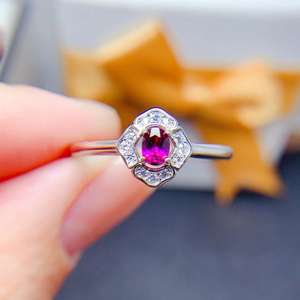 Bomba <span class=keywords><strong>de</strong></span> <span class=keywords><strong>baño</strong></span> <span class=keywords><strong>de</strong></span> Amistad granate clásica <span class=keywords><strong>de</strong></span> Plata <span class=keywords><strong>de</strong></span> Ley 925 con anillo <span class=keywords><strong>de</strong></span> bodas para mujer para ocasiones <span class=keywords><strong>de</strong></span> fiesta - Product Image 2