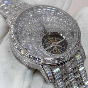 Reloj de Lujo para Hombre con Movimiento Mecánico, Esfera con Manecillas y Diamantes Reales en Oro Blanco de 18K Premium - Product Image 2