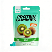 Gommes protéinées au whey, faibles en calories, 17 g de protéines par paquet, saveur fruitée, collation de récupération après l'entraînement pour adultes