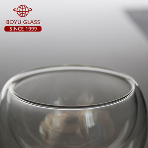 Taza de té de doble pared de vidrio de borosilicato de 50 ML, juego de tazas de café y vasos para beber, juegos duraderos de tazas de té y platillos - Product Image 5