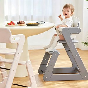 Chaise haute en bois réglable 3-en-1 pour bébé, idéale pour l'alimentation et les repas - Product Image 5