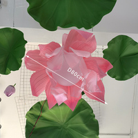 Lanterne LED Lotus Artisanale Personnalisée en Papier Organza, Design Art Déco, Diamètre 80cm, Dégradé Rose, pour Décoration Maison, Fêtes et Salon