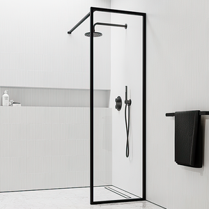 Offre Spéciale salle de bain cabine de douche 8mm aluminium cloison en verre fixe conception de toilette séparée - Product Image 4