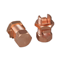 Pince de fixation pour ligne aérienne, type boulon fendu, haute résistance, réglable T/J, fixation murale, en laiton/cuivre, pour câble électrique aérien