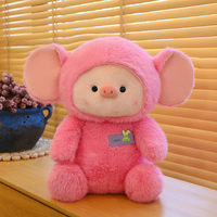 Boneka Hewan Lucu Desain Baru, Bahan Katun Ramah Kulit, Boneka Babi Berkerudung, Grosir Pabrik, Penjualan Panas