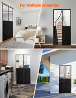 Rideau de porte magnétique isolant avec fenêtre transparente en EVA, rideaux de porte en coton lavables et chauds, design moderne