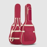Housse de guitare folk avec logo personnalisé, doublure en éponge acoustique imperméable, pour instruments de musique de 41 pouces, sangles réglables, accessoire