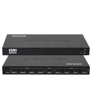 Pemisah HDMI 4K, pemisah monitor layar HDMI 1x8 HDMI Multi layar untuk komputer Laptop proyektor PC