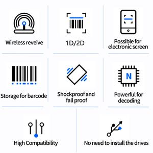 Escáner de código inalámbrico industrial IP65 <span class=keywords><strong>USB</strong></span> Qr Interfaz CMOS 1d/2d en stock - Product Image 3