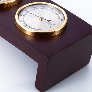 Внутренний лабораторный гигрометр барометр термометр 3-в-1 аналоговая деревянная метеостанция - Product Image 4