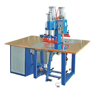 Double head High frequency welding and embossing machine for leather plastic