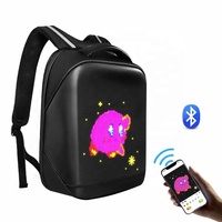 Mochila Inteligente con Pantalla LED Impermeable para Publicidad Ambulante, Gimnasio, Negocios, Mochila LED Inteligente con Pantalla