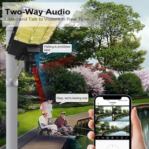 8mp רחוב סולארי עם מצלמת cctv 4g חזון לילה עמיד למים חיישן תנועה 4k מצלמות אבטחה הוביל מנורה חיצונית - Product Image 4