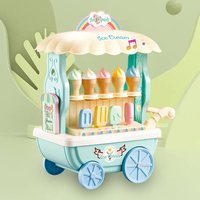 Chariot à crème glacée en gros semblant de jouer Shopping Toys Ice Cream Food Accessoires de cuisine pour enfants