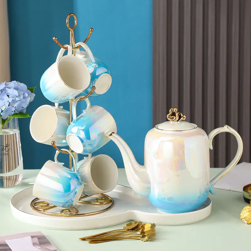 Light luxury ceramic tea set tea cup water cup ceramic coffee cup set