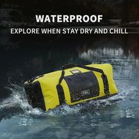 Sac de voyage étanche en PVC extra large de 110 L, fermeture éclair hermétique, sangles et poignées, camping, navigation de plaisance, kayak, rafting