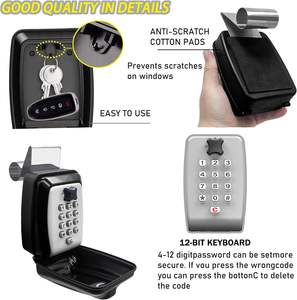 Car Window <strong>Key</strong> Lock <strong>Box</strong> Outside Wall Mounted Combination <strong>Key</strong> <strong>Storage</strong> <strong>Box</strong> Waterproof <strong>Key</strong> Safe <strong>Storage</strong> Lock <strong>Box</strong> - Product Image 4