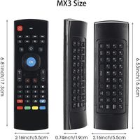 Télécommande Air Mouse Intelligente Double Face MX3 2.4G pour Boîtier Android avec Mini Clavier Compatible pour Android TV/Box/IPTV/HTPC/Xbox