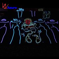 Future Creative Unisex Luminous Halloween Festival Stage & Dance Performance Wear LED Light Adult Unisex Luminous Mask and Suit