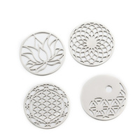 Aiywu — pendentif en métal et acier inoxydable, bijoux géométriques brillants, avec pendentif en pierre de couleur, Chakra incrusté