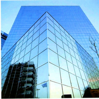 Rideau de protection solaire en aluminium et verre, enveloppe de construction, panneau à Double glaçage, pour l'extérieur