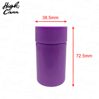 Pot en plastique pour bébé, 70 mm, mini format, 5 pots, avec bouchon de sécurité enfant à ouverture par pression et rotation, logo en relief sur le bouchon et le fond