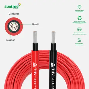 TUV Certified Solar Module Line Low Smoke Halogen-free Irradiation Crosslinked Polyolefin Photovoltaic Cable