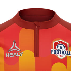 Veste de football pour hommes, pull à fermeture éclair brodé de logo imprimé par sublimation - Product Image 3