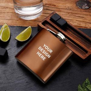 Hot Selling Stainless Steel 6Oz Outdoor Portable <b>Whisky</b> Hip Flask for Corporate - Product Image 5